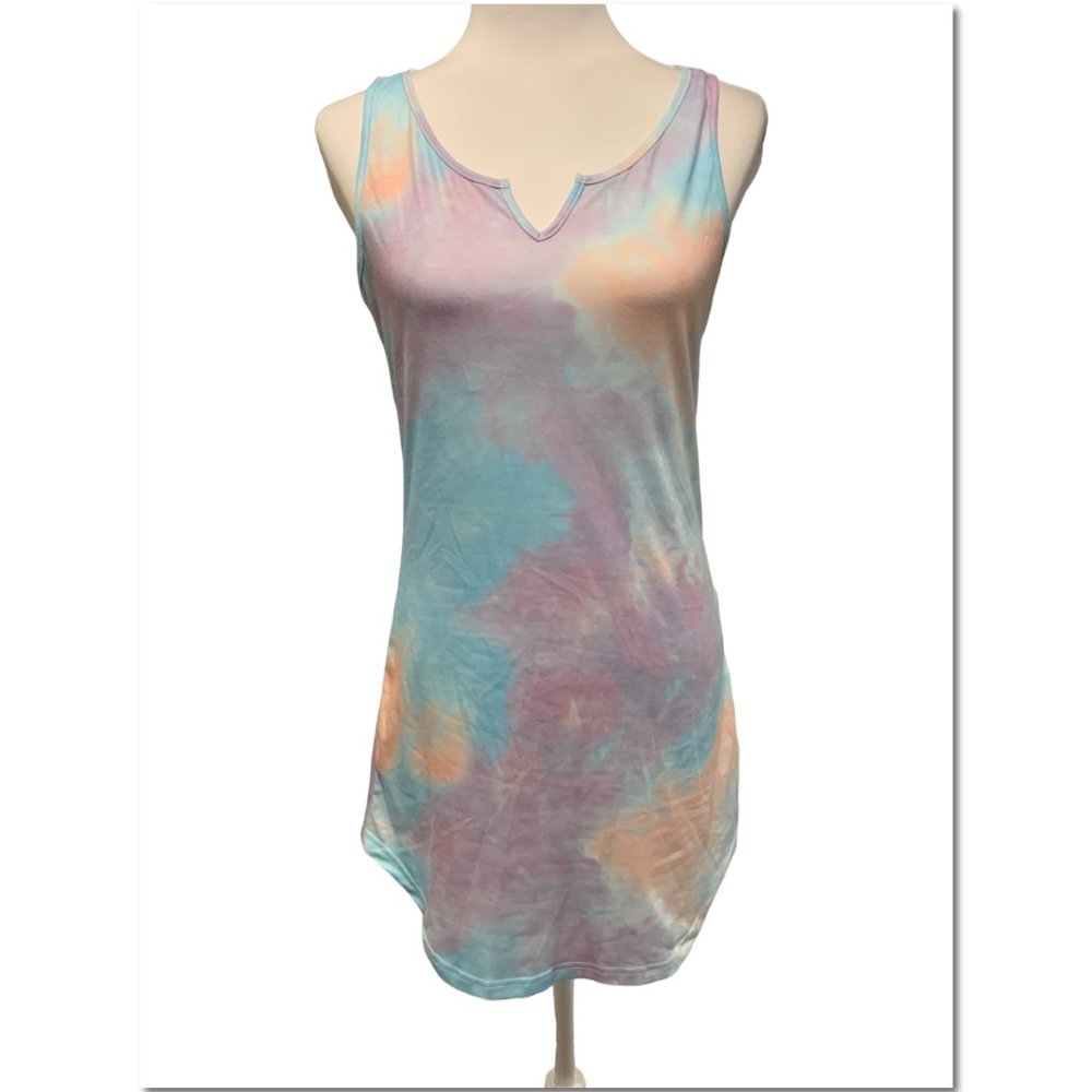 Women's Tank Nightgown V Neck Sleepshirt Soft Sleeveless Chemise Ekouaer Size M